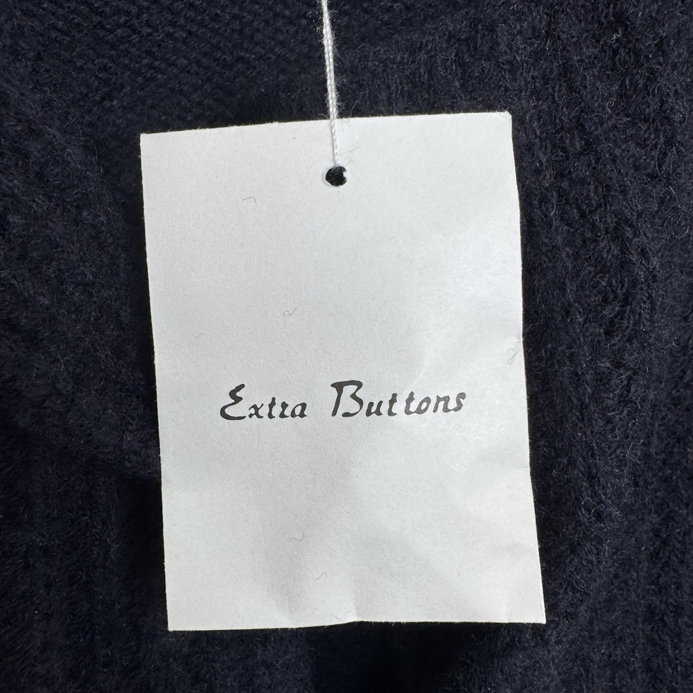 Worth New York Wool Cashmere Cardigan Sweater Navy Blue Medium Button Front NWT - Picture 4 of 8